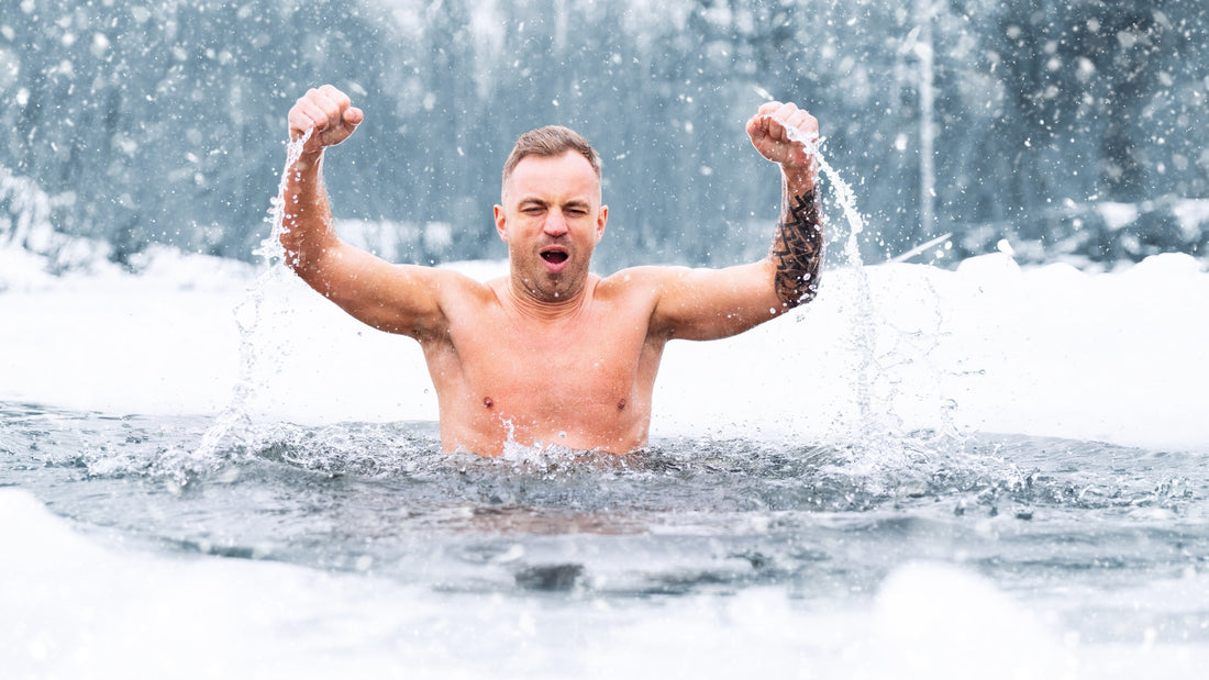 A man loving cold water therapy