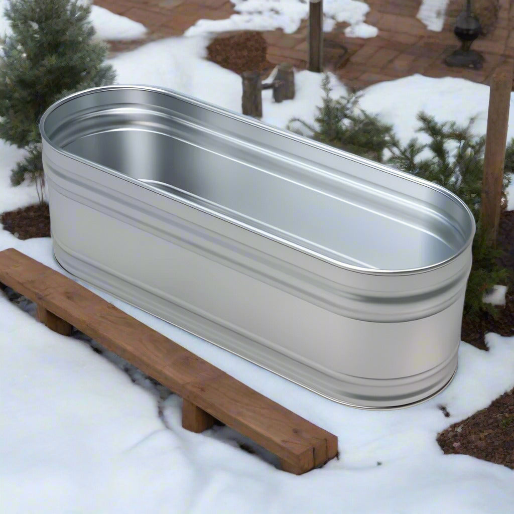 Hastings 6ft Oval Steel Stock Tank Ice Bath patio winter