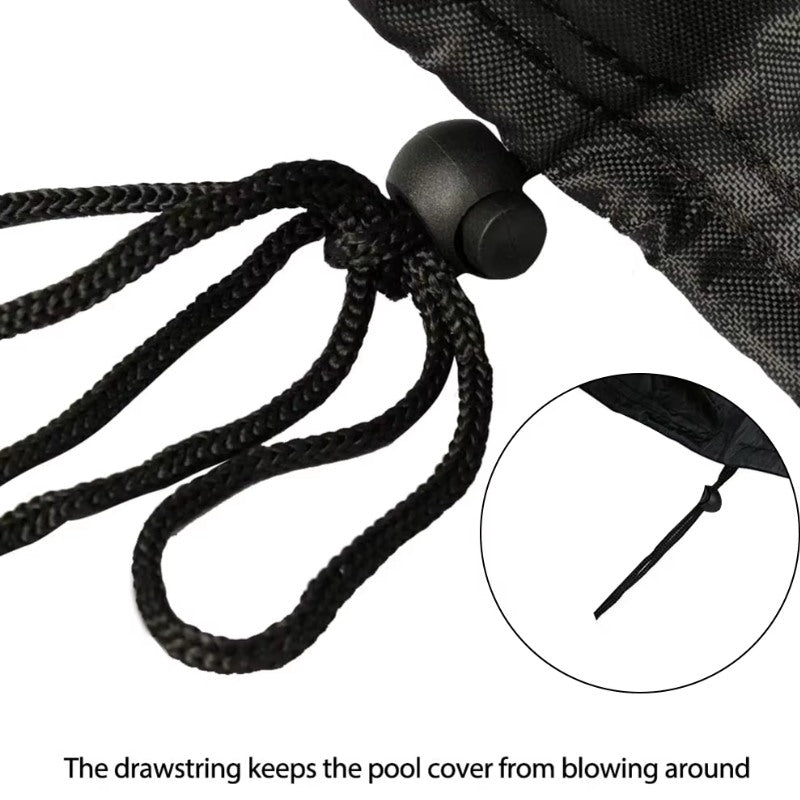 Ice bath cover with drawstring