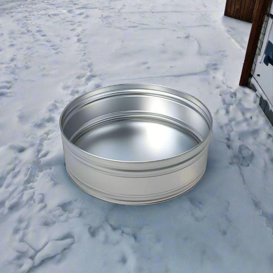 4ft round ice bath kids pool on a patio